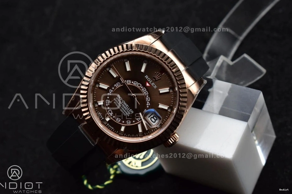 ZF Best Strap 336235 Brown Edition Sky-Dweller Weight) Oyster-flex RG Dial (Gain A23J on 1:1 0111